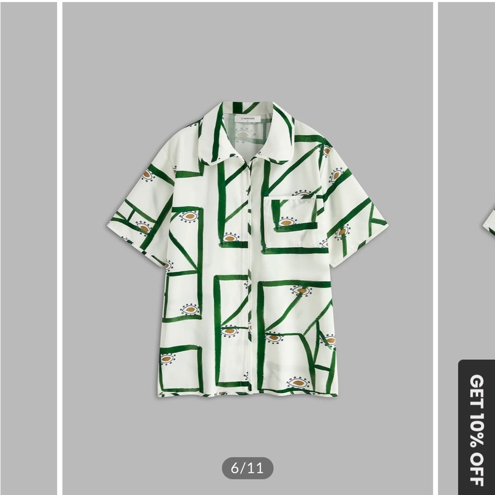 Commense Print Drawstring Short Set - Picture 4 of 10